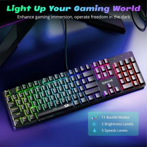 کیبورد گیمینگ مکانیکال با سیم ردراگون مدل Sindri K671 RGB